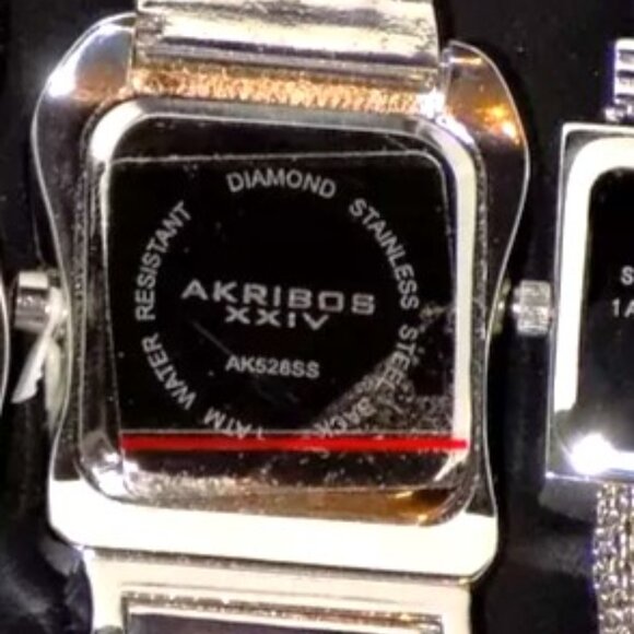 New $1335 Tags Akribos XXIV Women's 3 Watches Box Set Diamonds AK510 AK528 AK514 - Picture 11 of 12